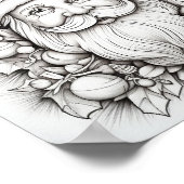 Happy Christmas Adult Coloring Poster (Ecke)