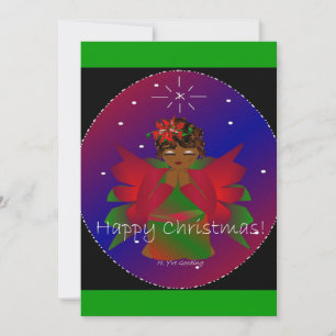 Happy Christmas Angel Baby Girl Einladung