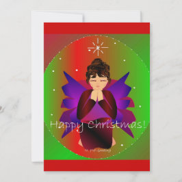 Happy Christmas Angel Baby Girl Einladung