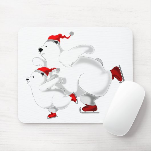 Happy Christmas Bears Mouse Pad Mousepad (Mit Mouse)