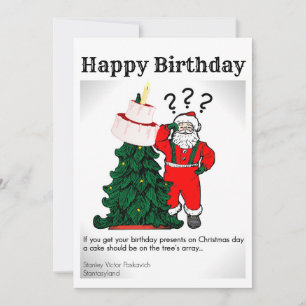 Happy Christmas Birthday Design Karte
