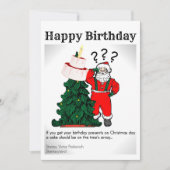 Happy Christmas Birthday Design Karte (Vorderseite)