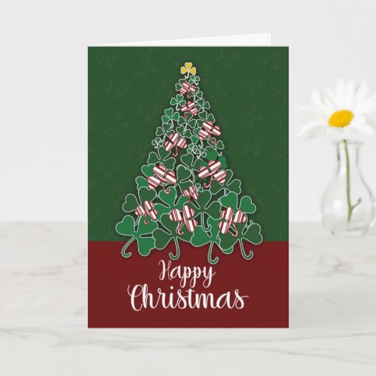 Happy Christmas Candy Cane Christmas Tree Karte (Kleine Pflanze)