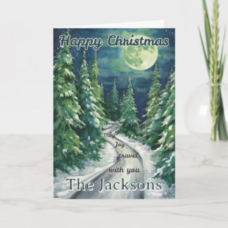 Happy Christmas Card from Our Family Karte