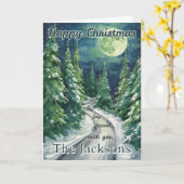 Happy Christmas Card from Our Family Karte (Gelbe Blume)