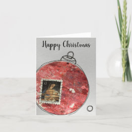 Happy Christmas Card - hand drawn ornament 2020-3 Dankeskarte
