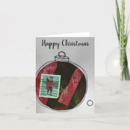 Happy Christmas Card - hand drawn ornament 2020-5 Dankeskarte