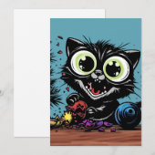 Happy Christmas Cat Feiertagskarte (Vorne/Hinten)