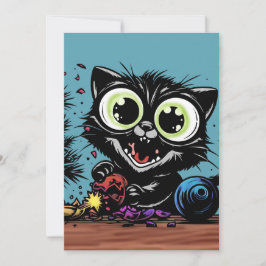 Happy Christmas Cat Feiertagskarte