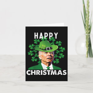 Happy Christmas Confused Funny Joe Biden St Patric Karte