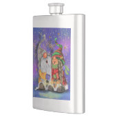 Happy Christmas Couple Gnomes Flask Flachmann (Links)