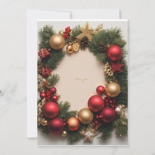 HAPPY CHRISTMAS DAY CARD EINLADUNG (Rückseite)