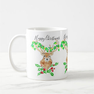 Happy Christmas Deer Kaffeetasse