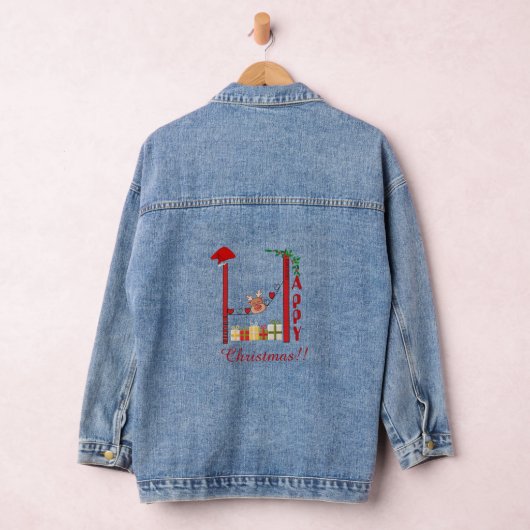 Happy Christmas Denim Jacket Jeansjacke (Hangar)