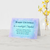 Happy Christmas Distance Stepdad Karte (Gelbe Blume)