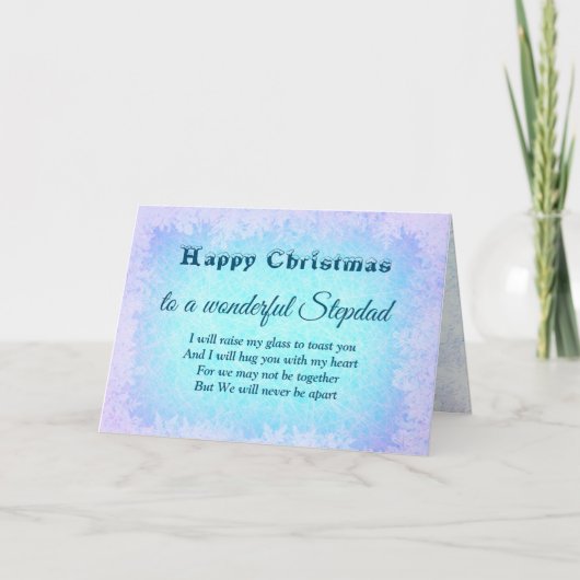 Happy Christmas Distance Stepdad Karte (Vorderseite)