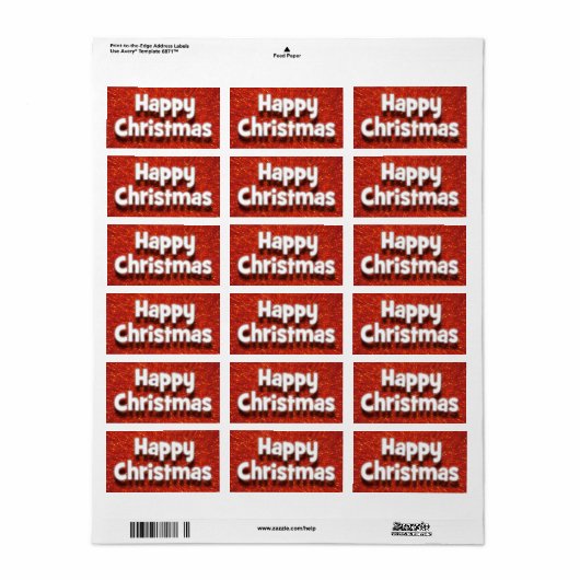 Happy Christmas Envelope/Parcel Grußsticker Adressaufkleber (Vorne)