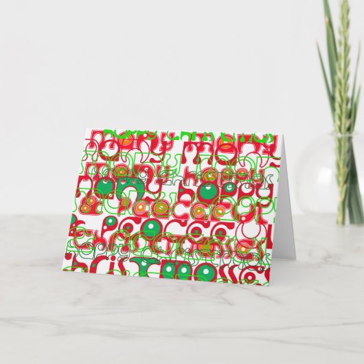 Happy Christmas Feiertagskarte (Vorderseite)
