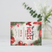 HAPPY CHRISTMAS FEIERTAGSPOSTKARTE (Stehend Vorderseite)