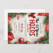 HAPPY CHRISTMAS FEIERTAGSPOSTKARTE (Vorne/Hinten)