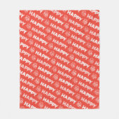 HAPPY Christmas Fleecedecke (Vorderseite)