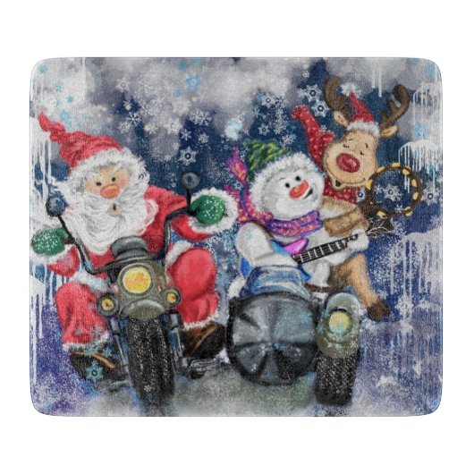 Happy Christmas Friends Cutting Board Schneidebrett (Vorderseite)