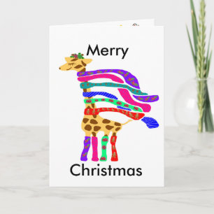 Happy Christmas Giraffe leere Karte