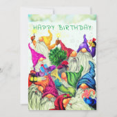 Happy Christmas Gnomes Birthday Card (Vorderseite)