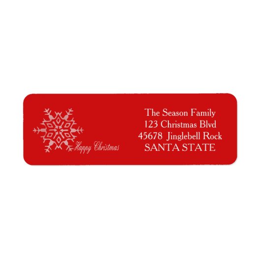 Happy Christmas Holiday Address Label (Vorne)