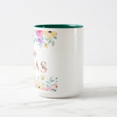 Happy Christmas Holiday Elegant Zweifarbige Tasse (Mittel)