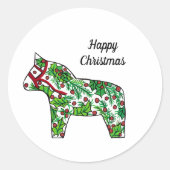 Happy Christmas Horse Sticker (Vorderseite)
