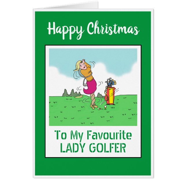 Happy Christmas Lady Golfer (Vorne)