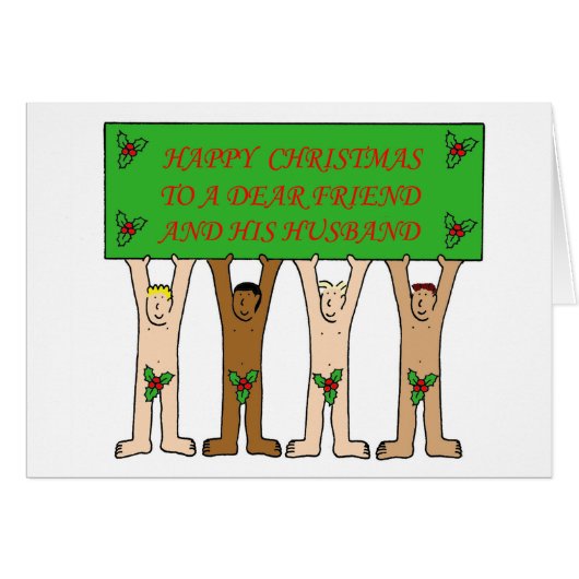 Happy Christmas Lieber Freund und sein Mann (Vorderseite (Horizontal))