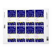 Happy Christmas mistletoe Geschenk Tag blau (to/Li (Vorne)