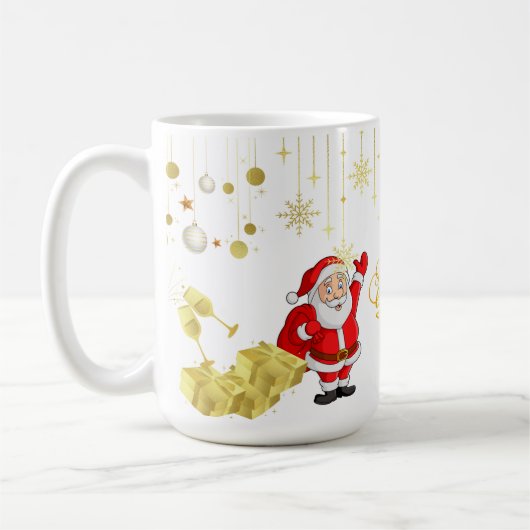Happy Christmas & New Year Mug Kaffeetasse (Links)