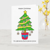 Happy Christmas Parcel Delivery Driver Karte (Gelbe Blume)