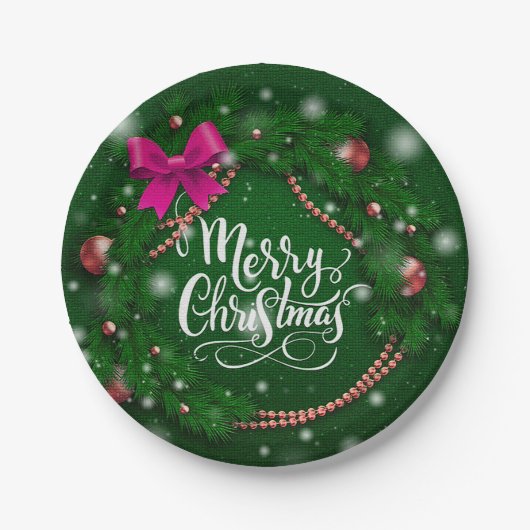 Happy Christmas Party Time Design Pappteller (Vorderseite)