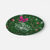Happy Christmas Party Time Design Pappteller (Schrägansicht)