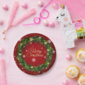 Happy Christmas Party Time Design Pappteller (Party)