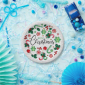 Happy Christmas Party Time Design Pappteller (Party)