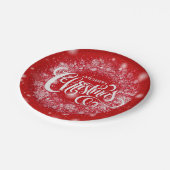 Happy Christmas Party Time Design Pappteller (Schrägansicht)
