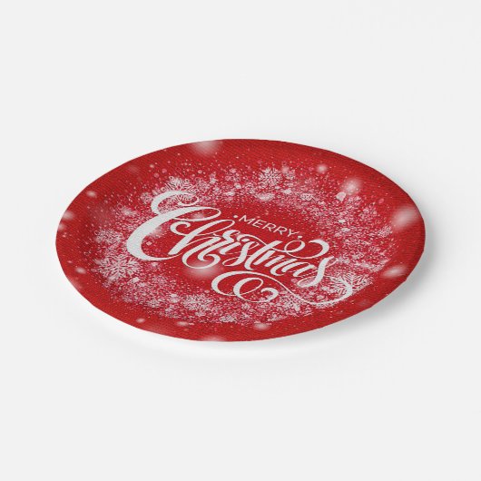 Happy Christmas Party Time Design Pappteller (Schrägansicht)