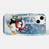 Happy Christmas Penguin iPhone Case Hülle (Rückseite (Horizontal))