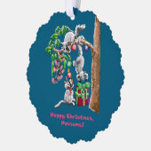 Happy Christmas Possum Ornament Karte (Links)
