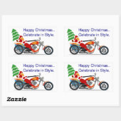 HAPPY CHRISTMAS RECHTECKIGER AUFKLEBER (Blatt)