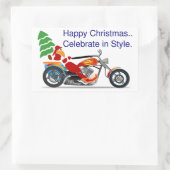 HAPPY CHRISTMAS RECHTECKIGER AUFKLEBER (Tasche)