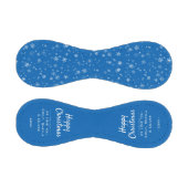 Happy Christmas Script Blue Snowflake Muster Baseball (Paneele)