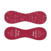 Happy Christmas Script Red Snowflake Pattern Baseball (Paneele)