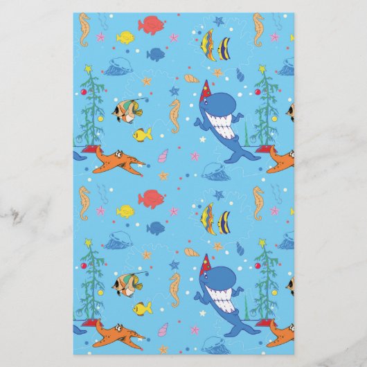 Happy Christmas Shark Briefpapier (Vorderseite)