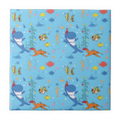 Happy Christmas Shark Fliese (Vorderseite)